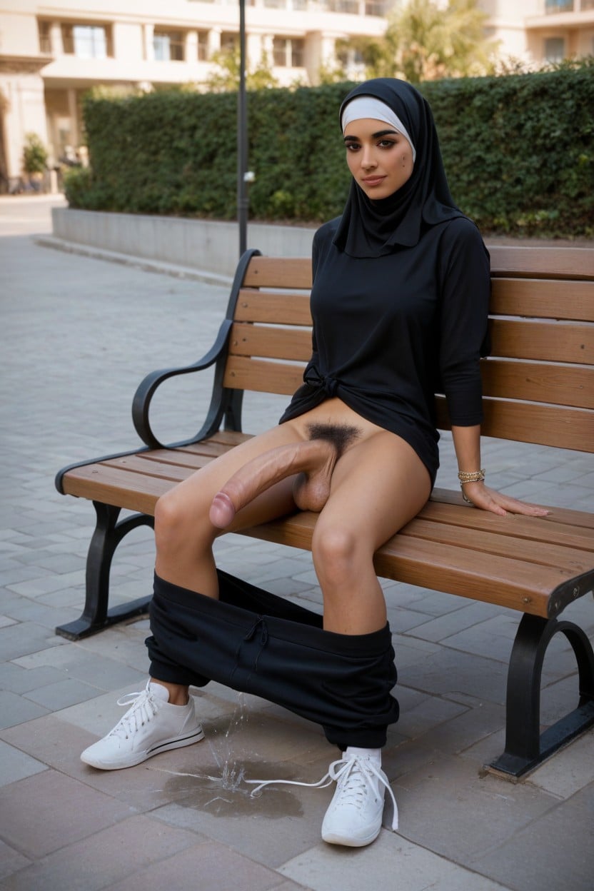 Ubran, Massive Cock, Spitting On Floor Shemale AI Porn