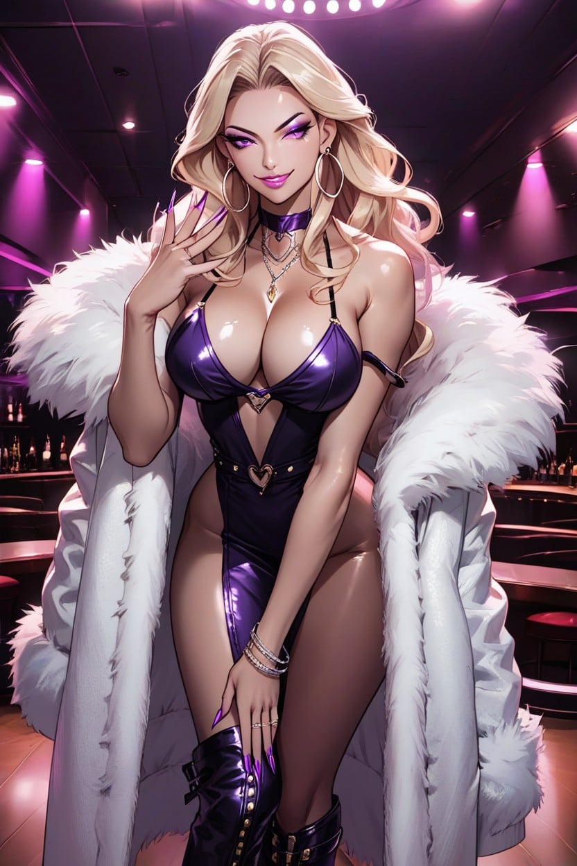 Kda Syndra, Glass Lips, Oiled Skin AI Porn
