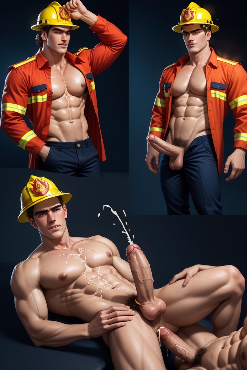 Cum On Abs, Night, Medium AI Gay Porn