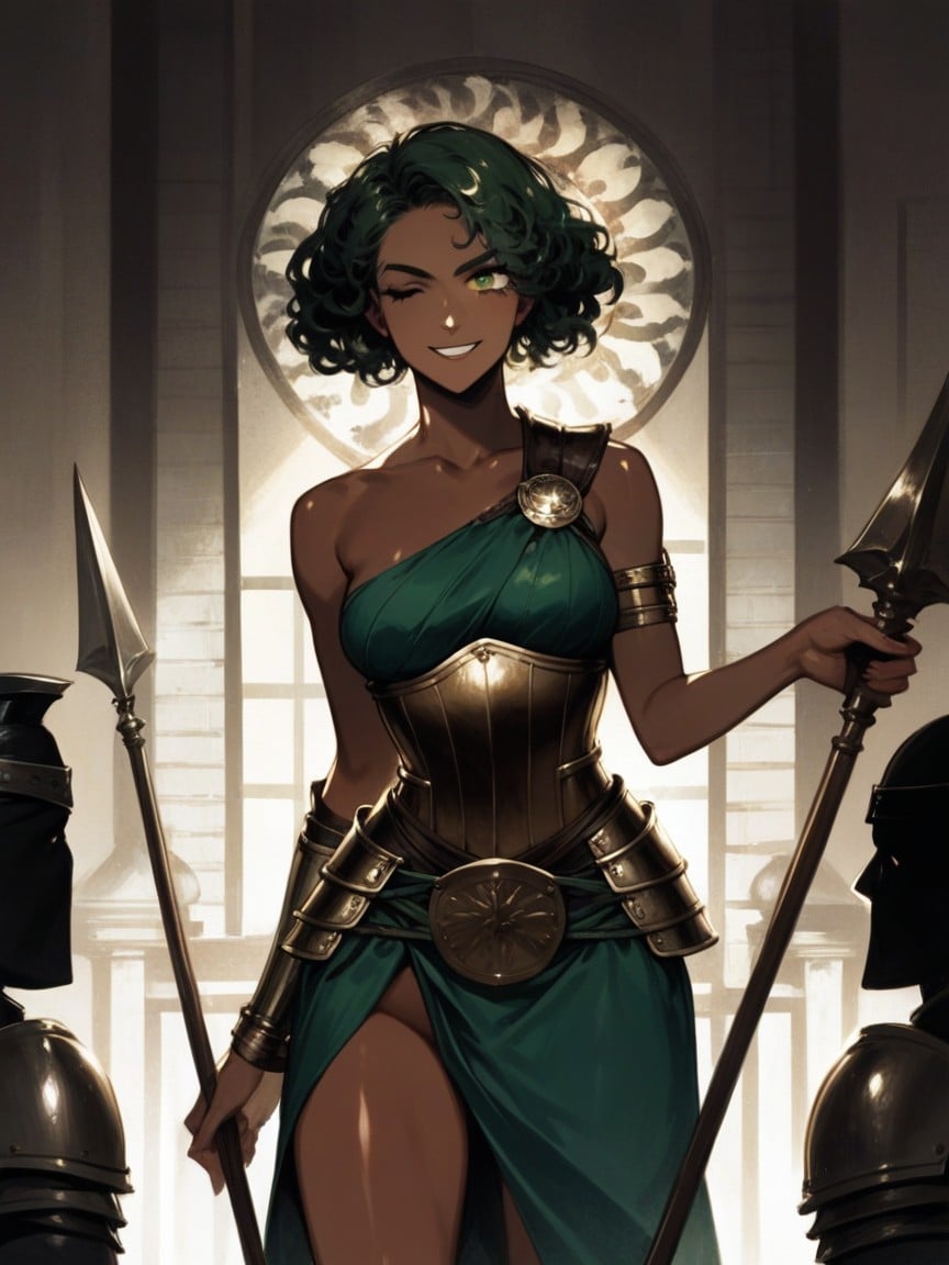 Wide Proportionate Waist, Medieval, Arena Background Hentai AI Porn