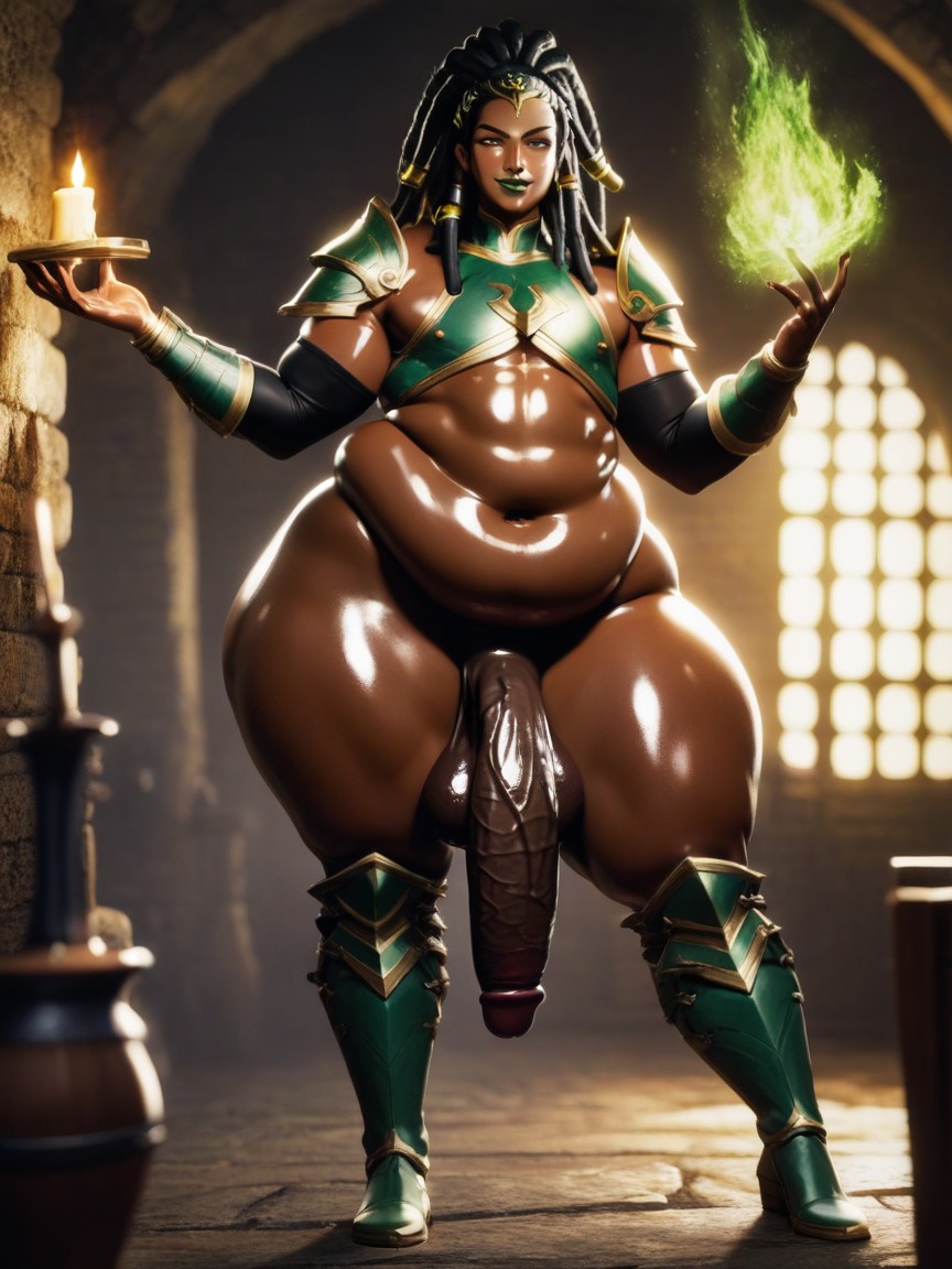 Shiny Skin, Dreadlocks, Curvy Body AI Gay Porn