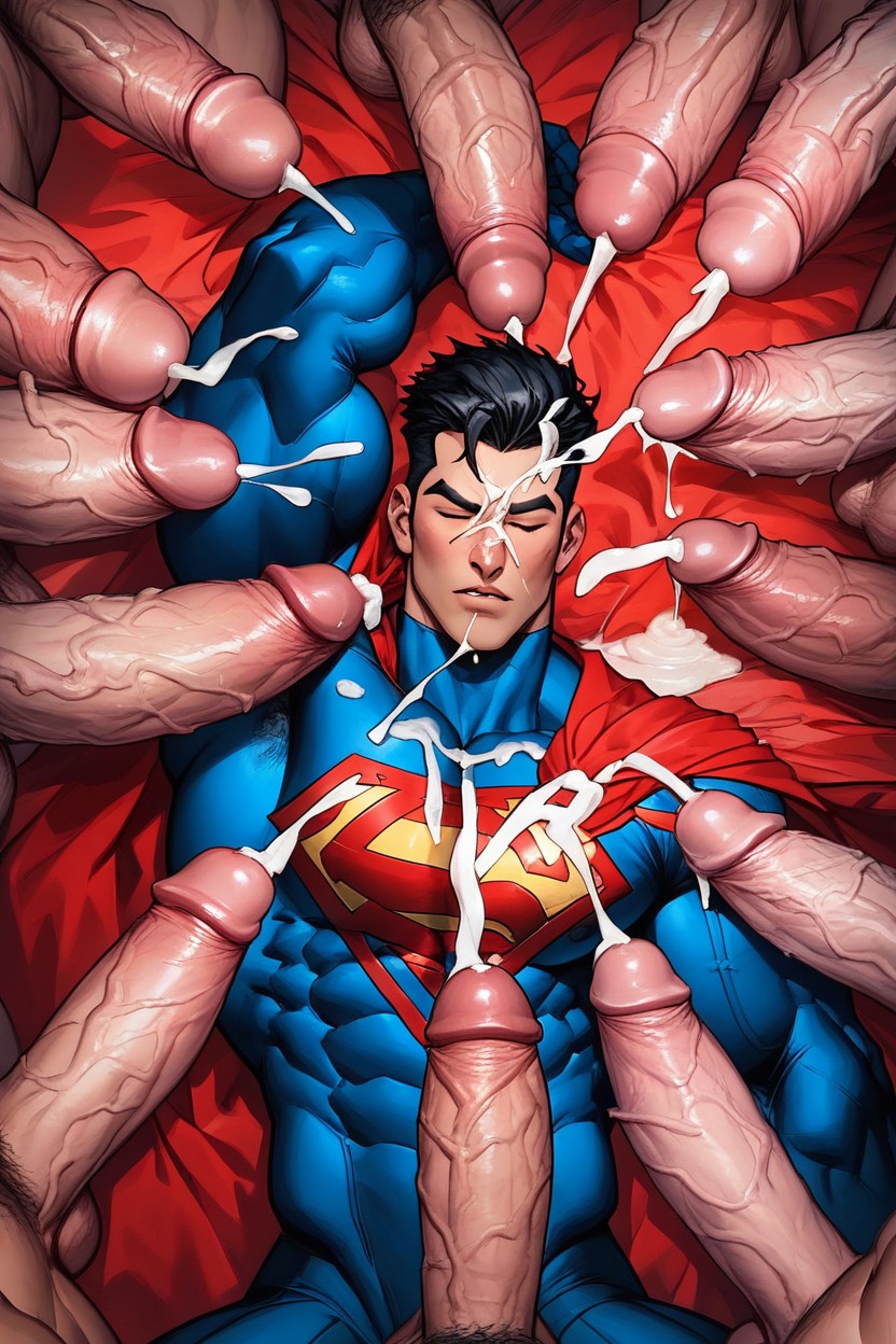 Cum All Over His Chest, Pov, Facial Cum Shot AI Gay Porn
