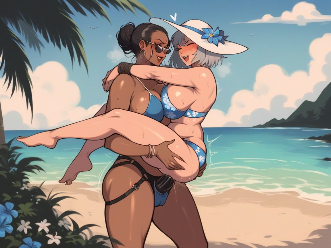 Many People Around, All Women Around, Massive Ass Hentai AI Porn