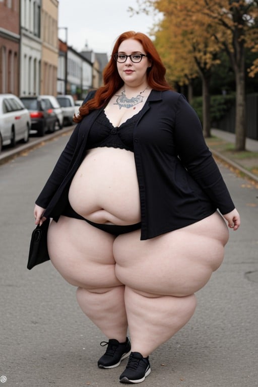 Super Obese, Tattoos On Arms, Massive Obese Belly AI Porn
