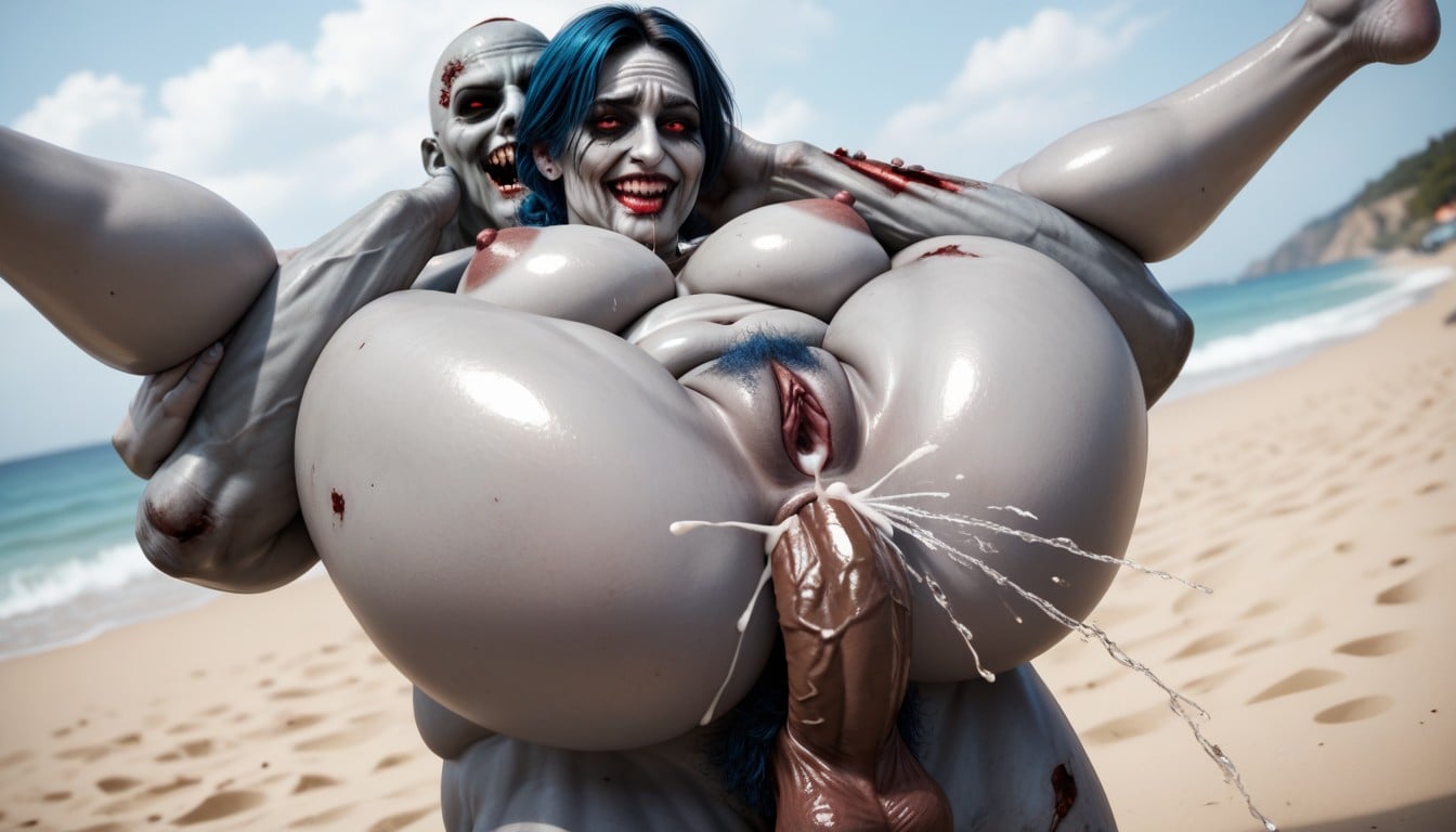 Grey Skin Zombie, Evil Laugh, Squirting AI Porn