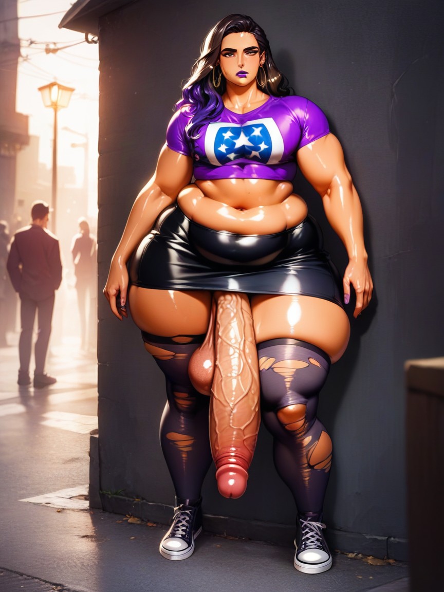 Morbidly Obese, Multi Colored Hair, Penis Bigger Than Body AI Gay Porn