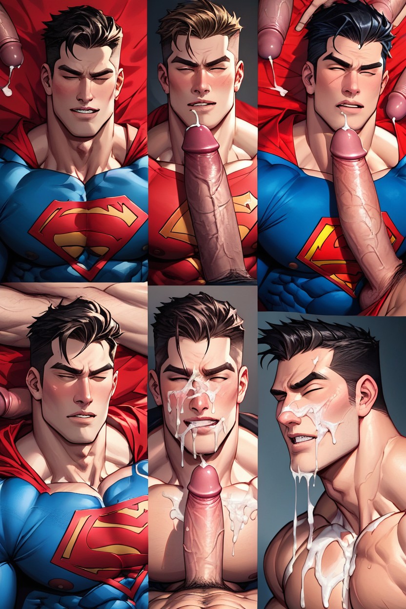 Small, Hair Messy With Cum, Masculine Face AI Gay Porn