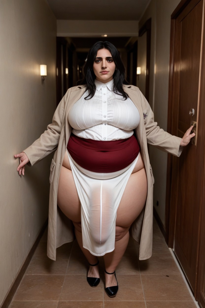 Fully Clothed, Gigantic, Pale Skin Shemale AI Porn