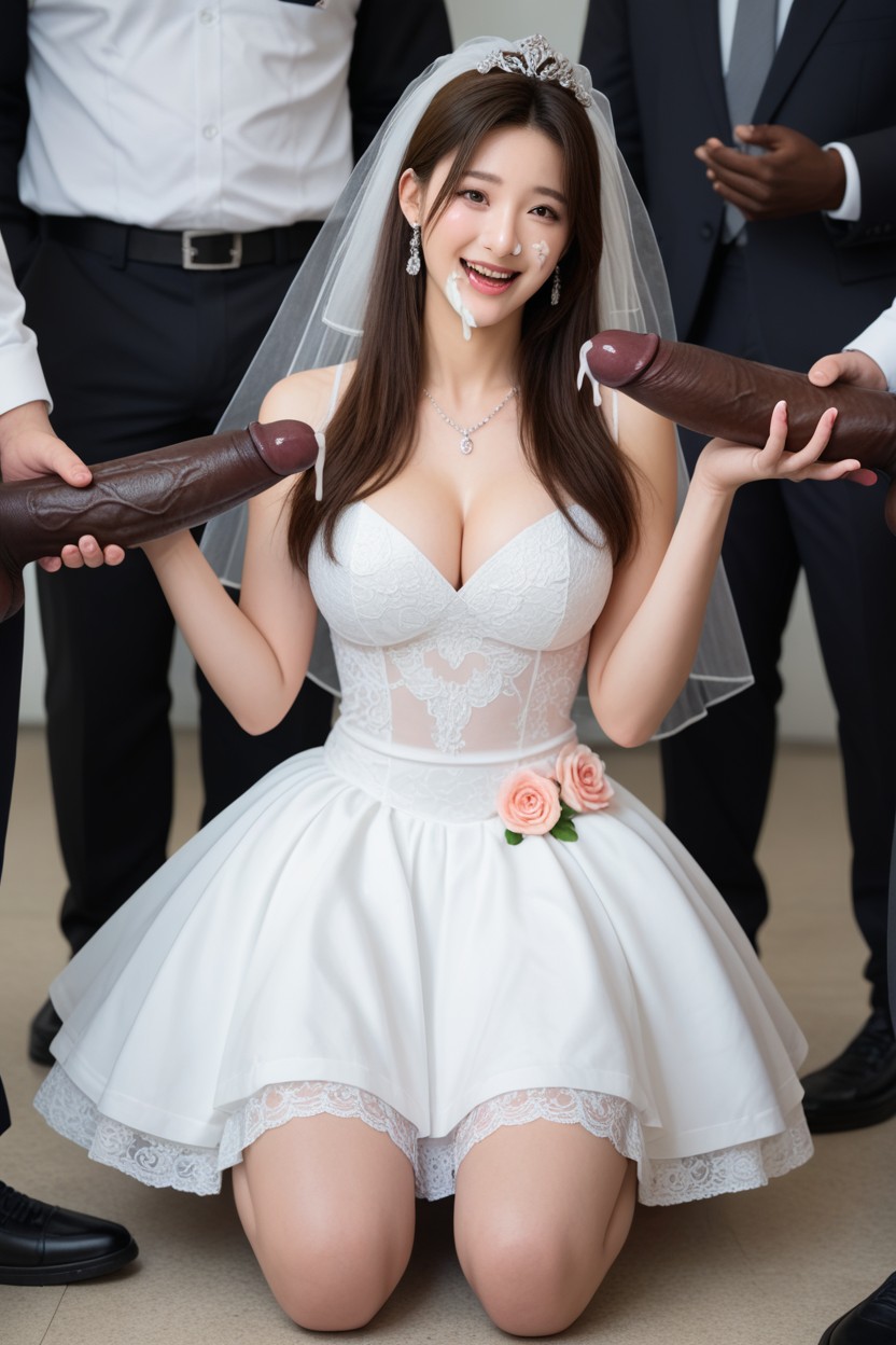 Thigh Length Skirt, Excited, Cumshot Asian AI Porn