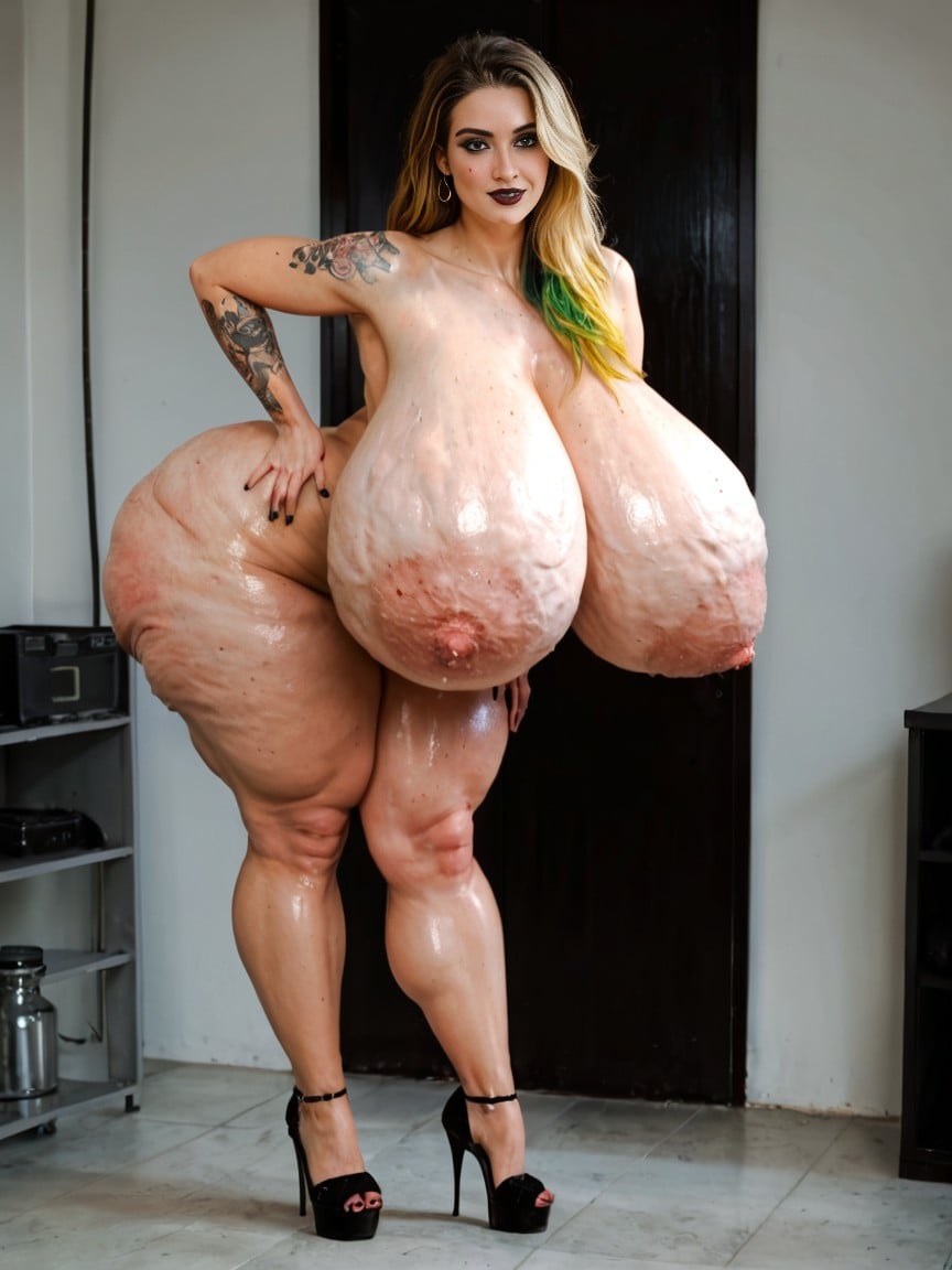 Scandinavian, Massive Ass, Extremely Saggy Tits AI Porn