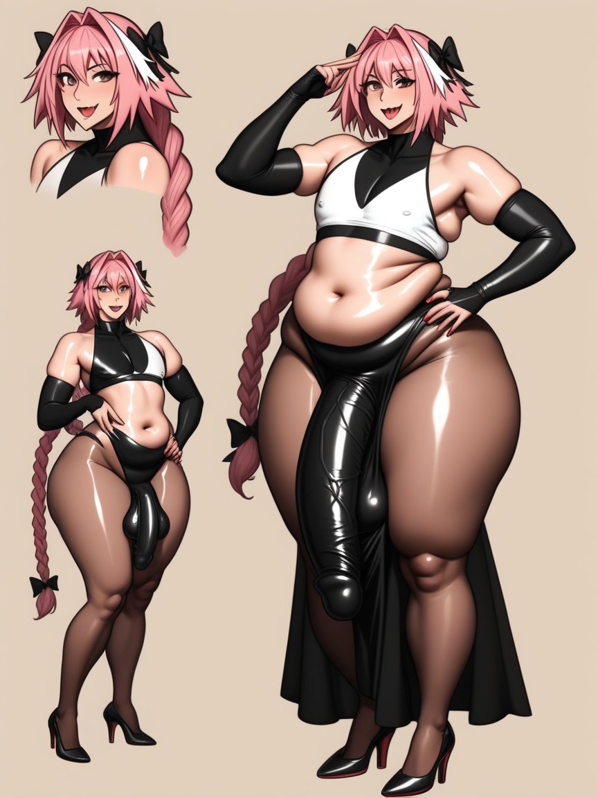 Feminine Face, Astolfo, Long Hair AI Gay Porn