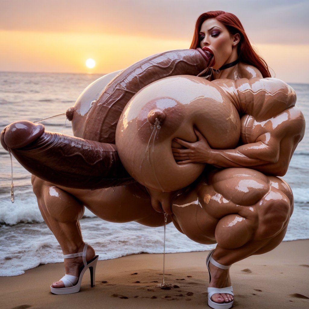 ...wanking, pretty, jessica rabbit gripping her ultra long excessive length...