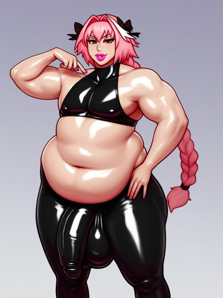Astolfo, Brown Eyes, Oiled Skin AI Gay Porn