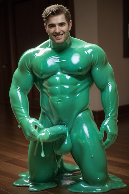 Male Slime Monster Fucking Human Male, Smile Transformation, Human Is Being Absorbed By The Slime AI Gay Porn
