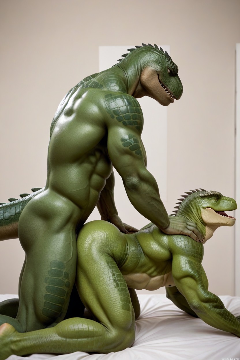Lizards Foot On White Guys Head, Lizard Skin, Moaning AI Gay Porn