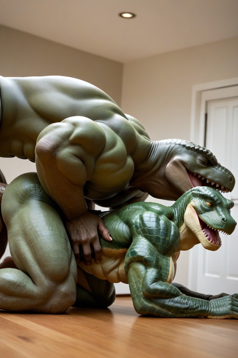 Lizard Skin, Moaning, In A Science Lab AI Gay Porn