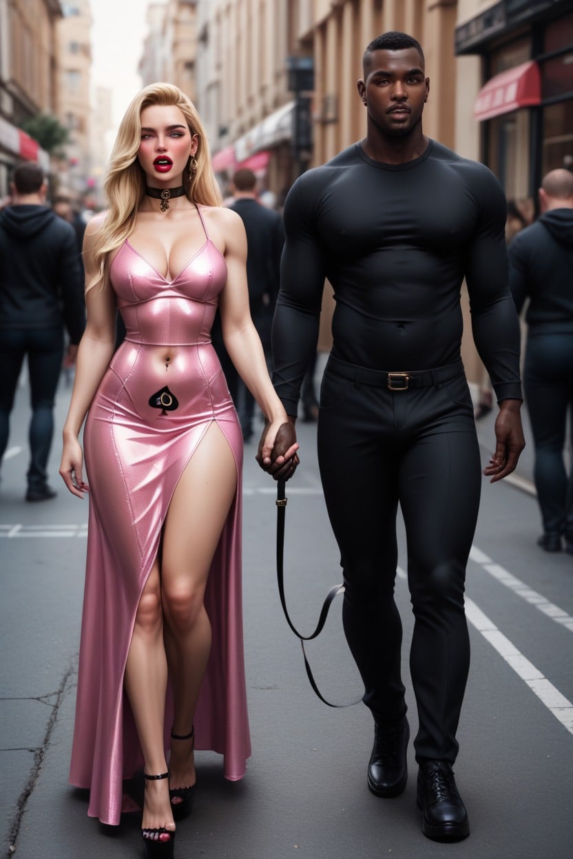 Skinny, Many People Around, Blacked AI Gay Porn