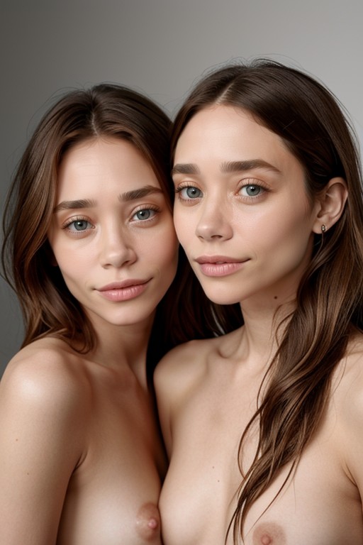 Mary- Kate & Ashley Olsen Twins, Desnuda, Vista Frontal Porno gay IA