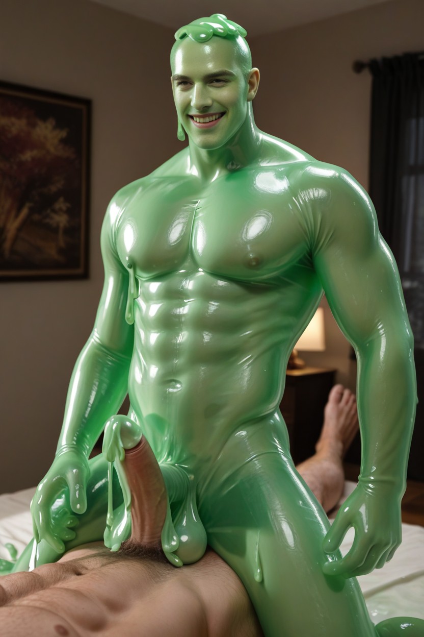 Human Is, Human Inside Slime Monsters Body, Gay Anal Sex AI Gay Porn