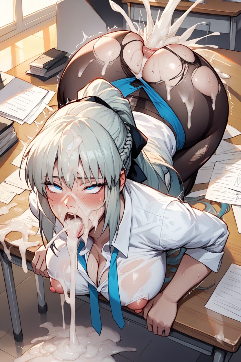 Hard Anal, Ahegao, Torn Tights Hentai AI Porn