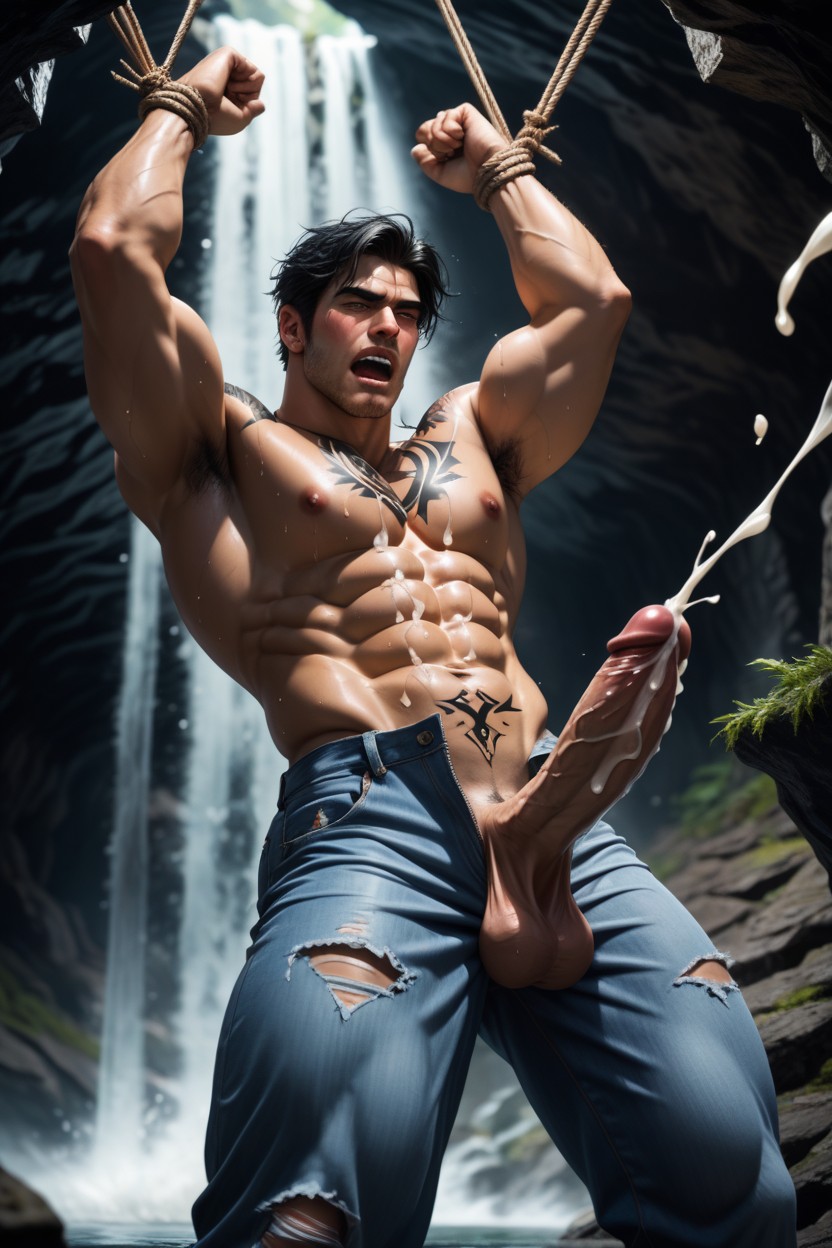 Screaming, Tattoos On Chesr, + AI Gay Porn