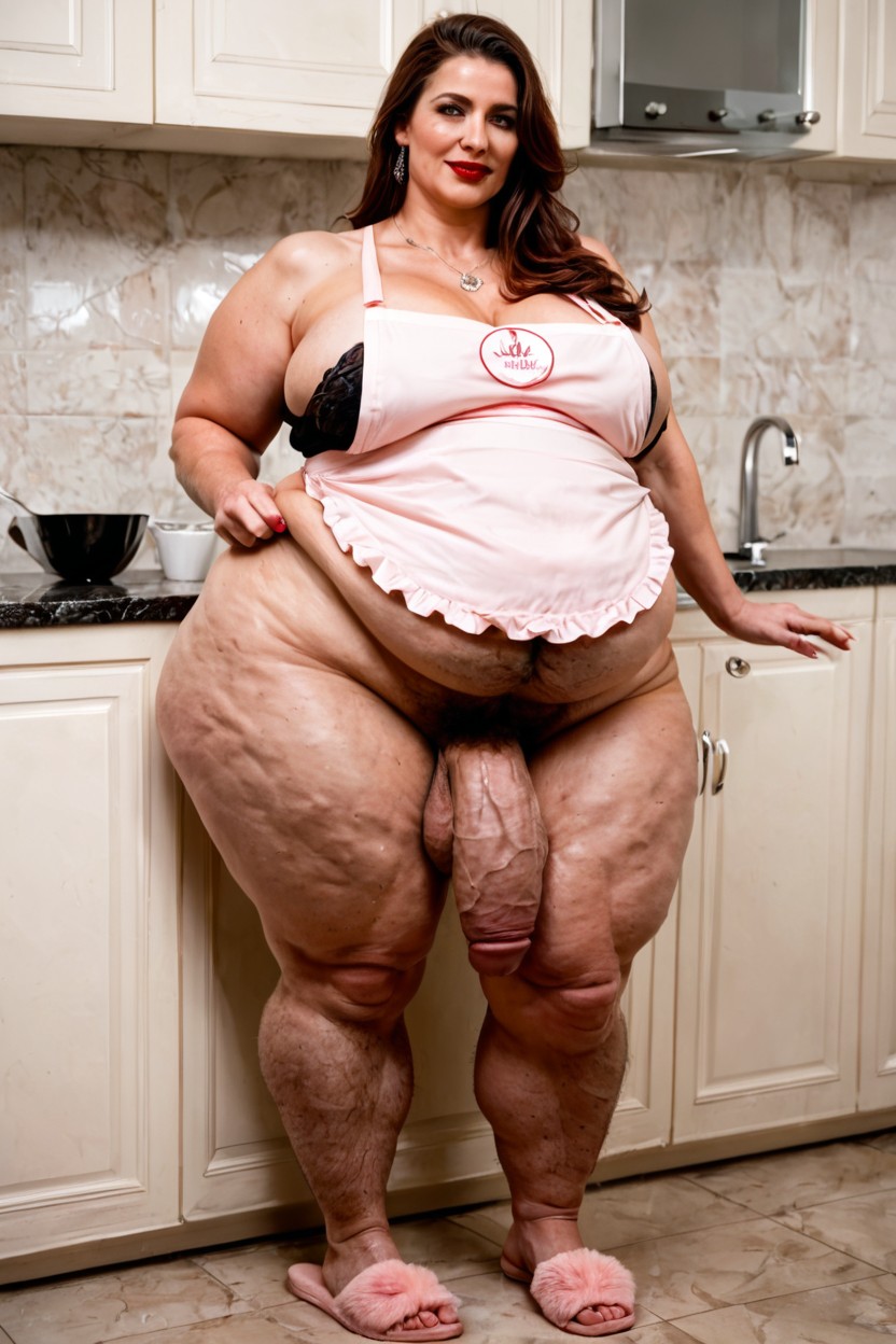 Corps Entier, Fat Large Flaccid Penis Huge Cock, Huge Ass Porno IA transsexuelle