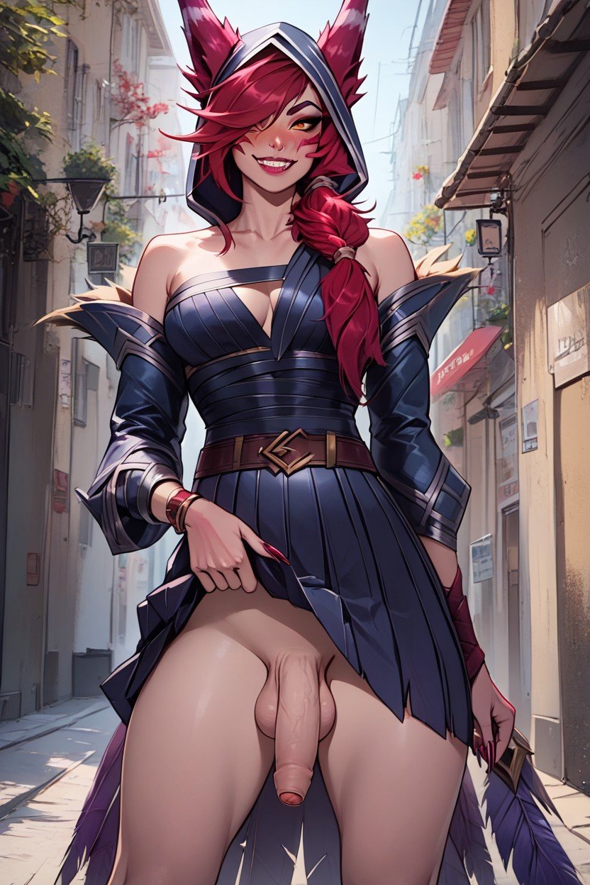 Strapless, Blouse Off The Shoulder, Flaccid Cocks Shemale AI Porn