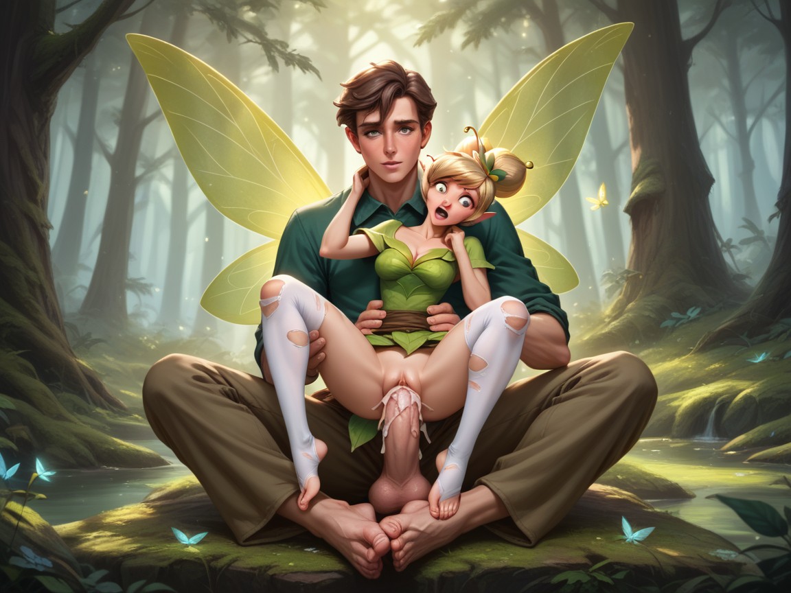 Man Pants, Woman Fairy, Woman Arched Back Hentai AI Porn