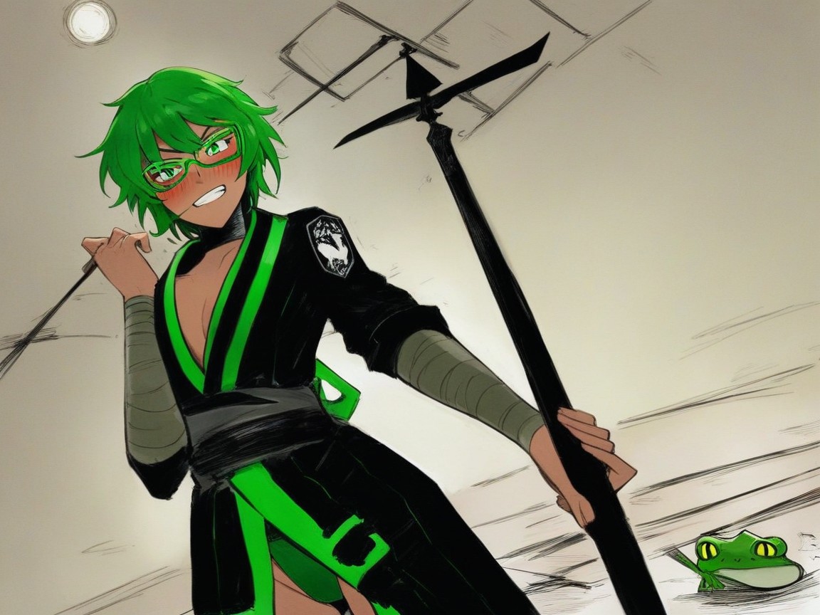 Matching Eyes, Green Hair Ribbon, 1 Persona Porno IA