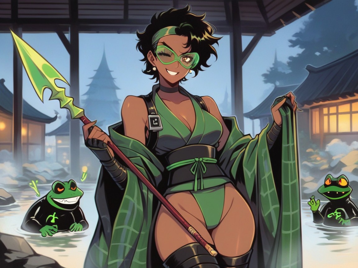 Legs, Ninja Woman, Big Eyes Hentai AI Porn