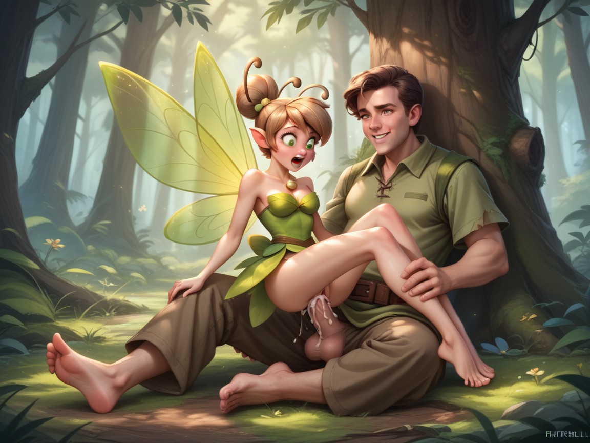 Ripped Clothes, Tinkerbell One Foot Long Arms, Standing Sex Hentai AI Porn
