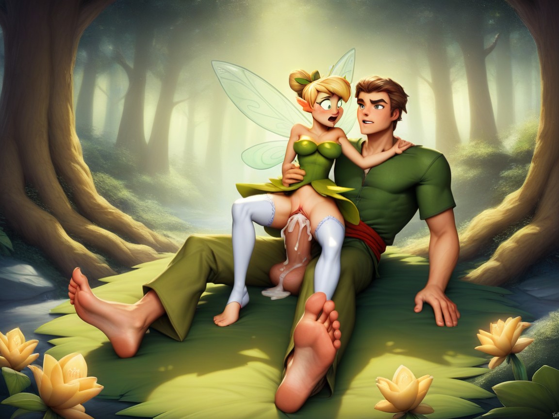 Tinkerbell Shocked Orgasm, Tinkerbell Fairy, Man Is Seven Feet Tall Hentai AI Porn
