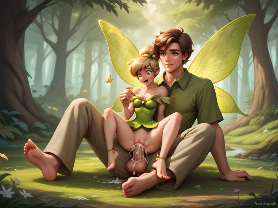 Man Pants, Gigantic, Tinkerbell Blonde Hair Hentai AI Porn