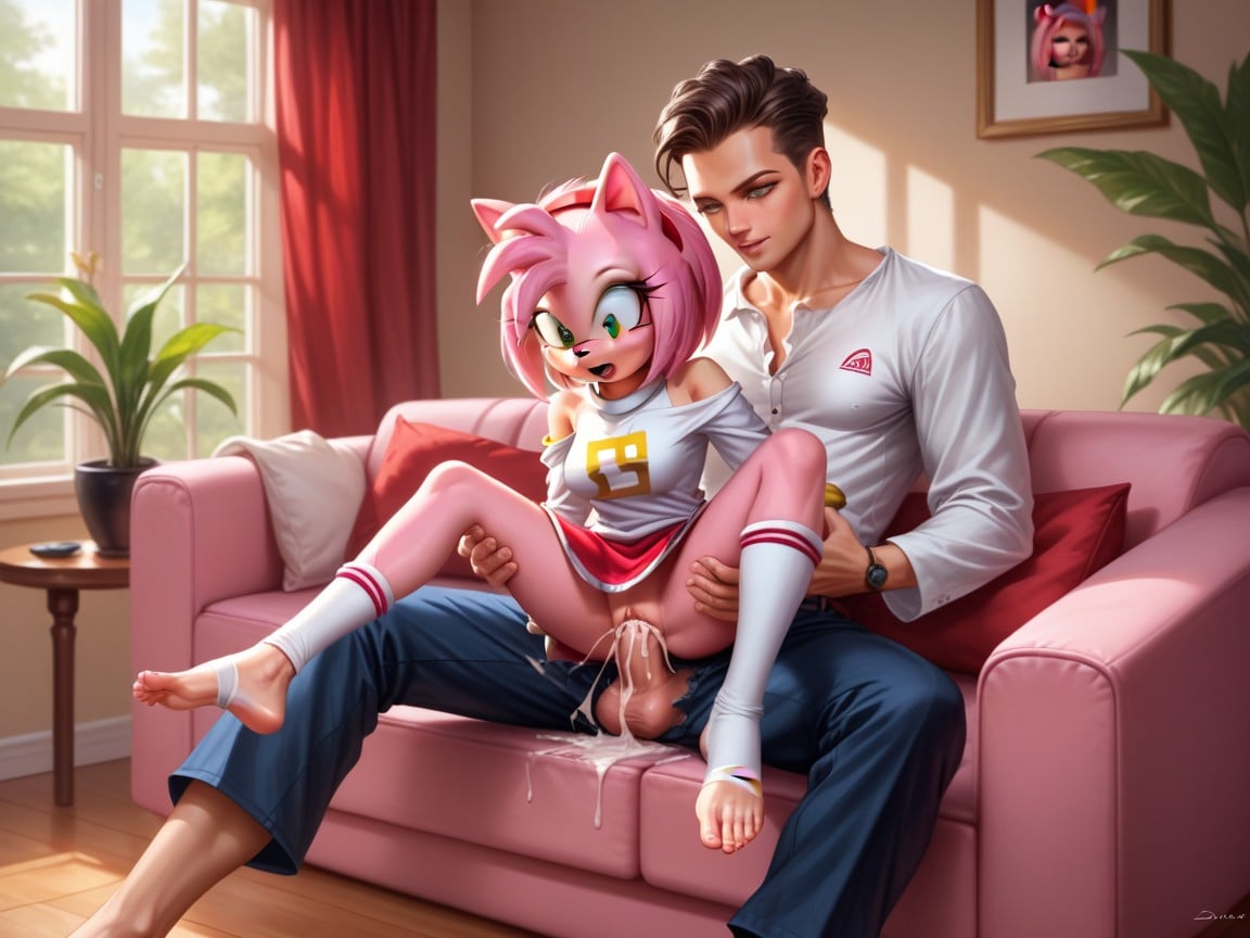 Man Is Taller, Rough Sex, Laying Hentai AI Porn