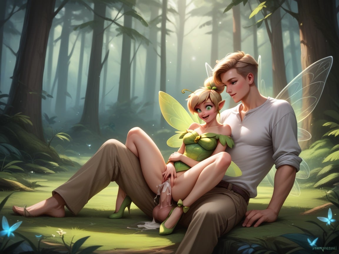 Fully Clothed Tinkerbell, Fairy, Creampie Hentai AI Porn