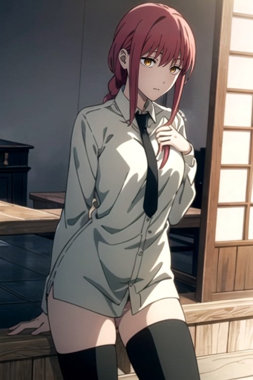 Makima (chainsaw Man), Futanari, Thigh High Socks Furry AI Porn