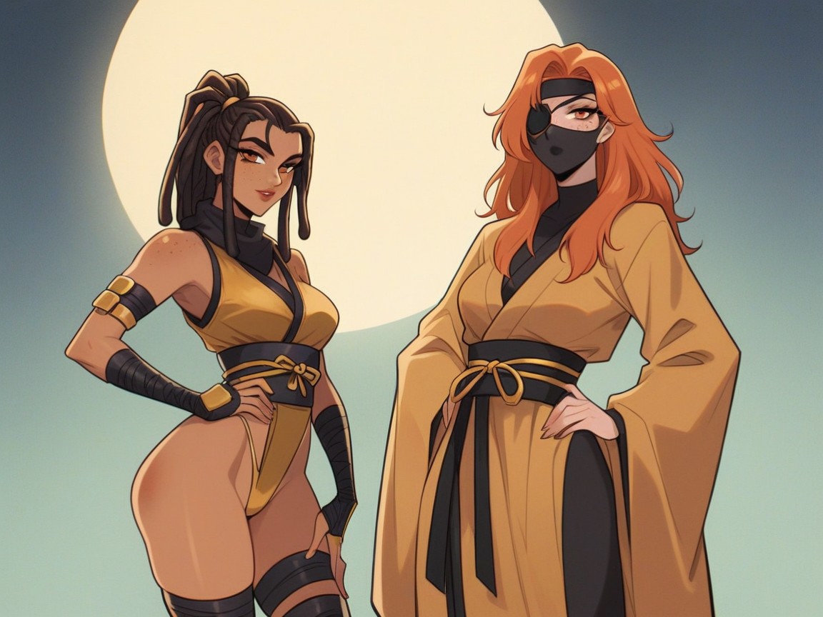 Shoulder Width, Holding A Katana, Rounded Torso Hentai AI Porn