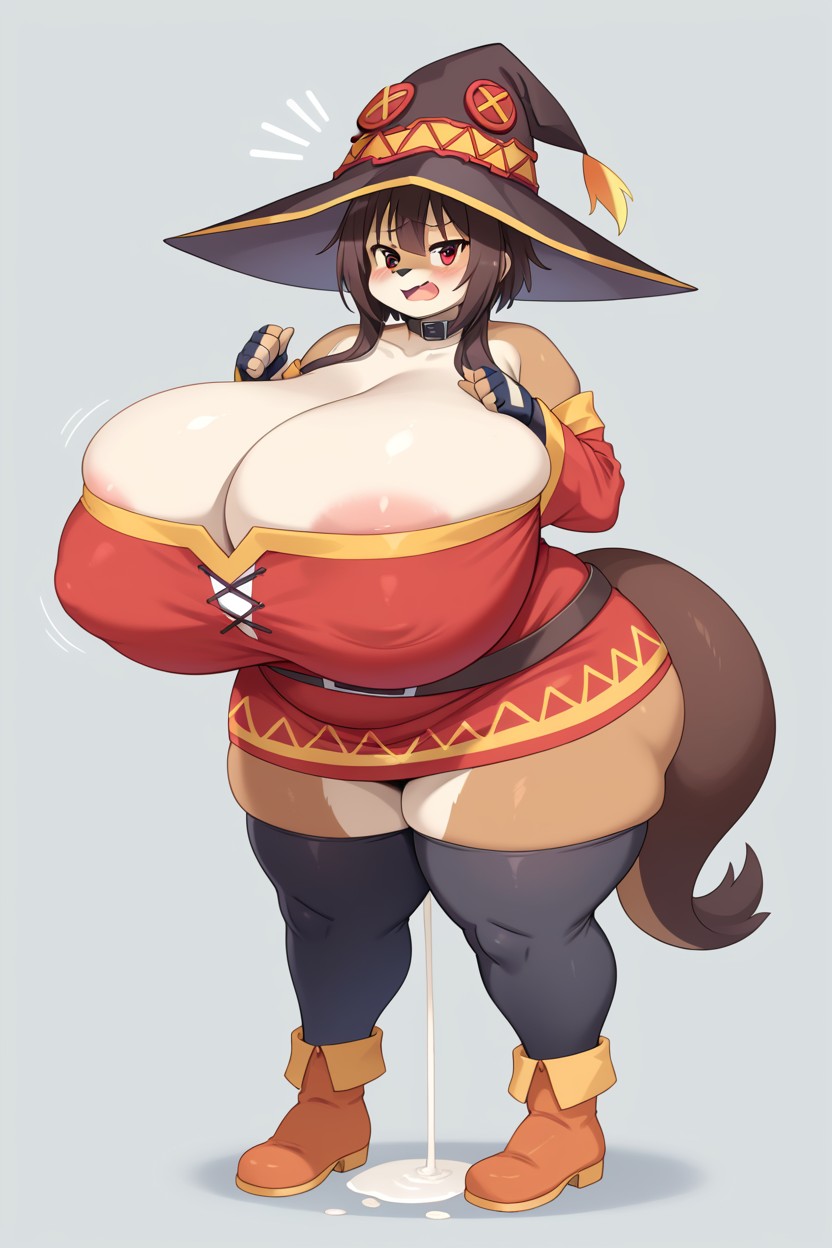 Anthro Tanuki, Breast Expansion, Freakishly Morbidly Obese AI Porn