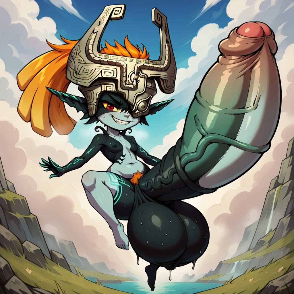 Midna Markings On Cock, Midna, Pubes Furry AI Porn