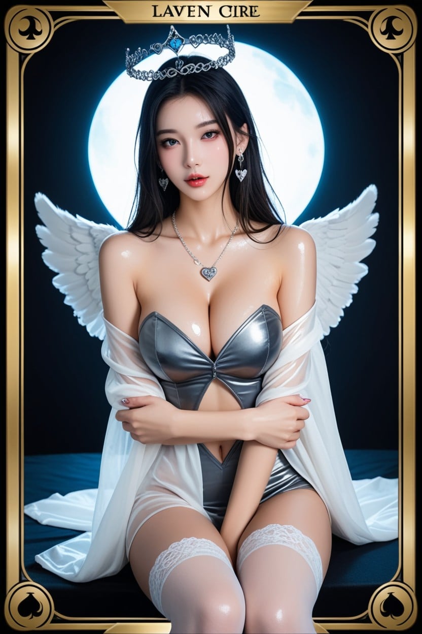 Cleavage, Earrings, Off-shoulder Asian AI Porn