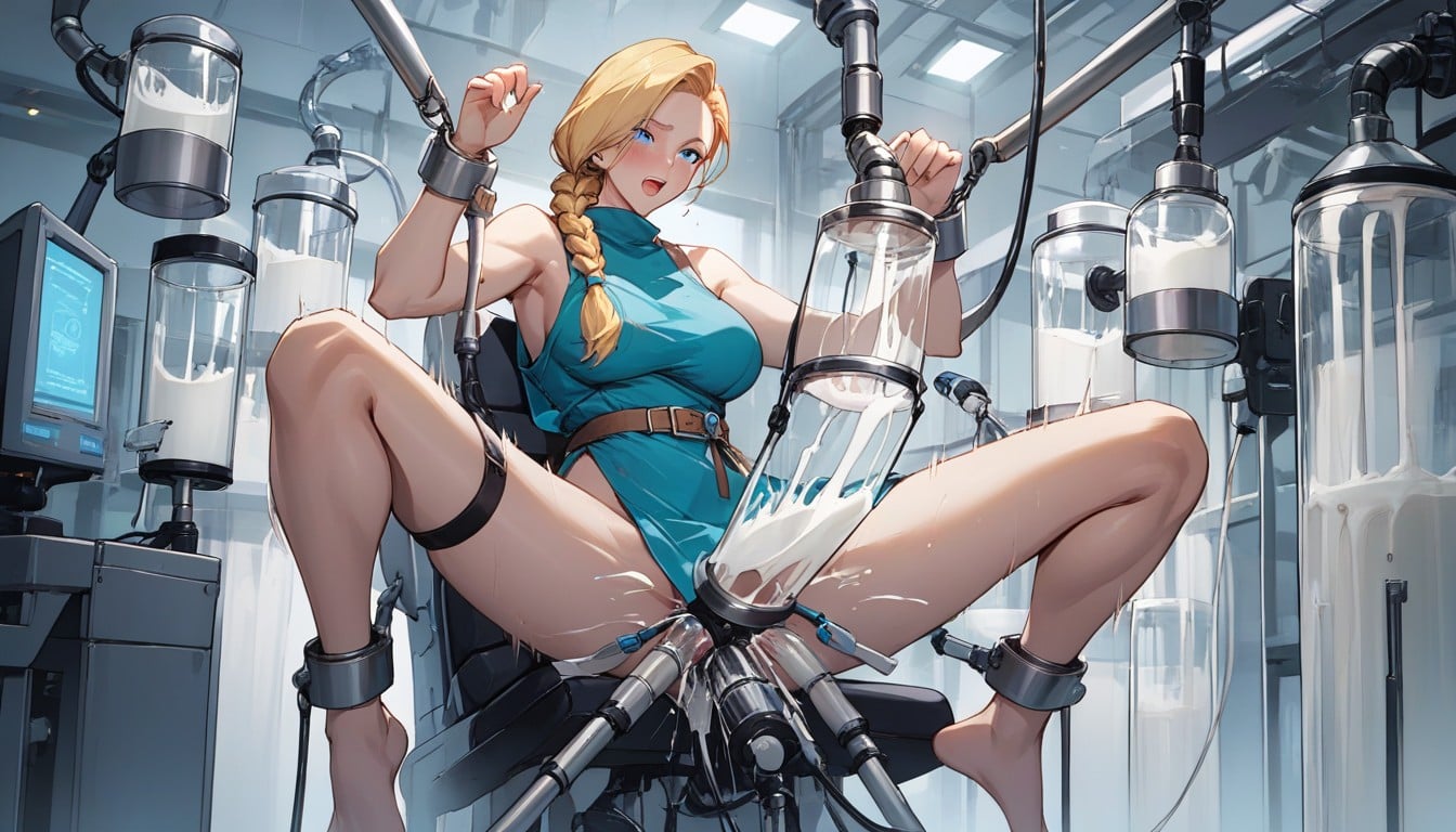 Huge Sex Machine, Perfect Arms, Wide Eyed Hentai AI Porn
