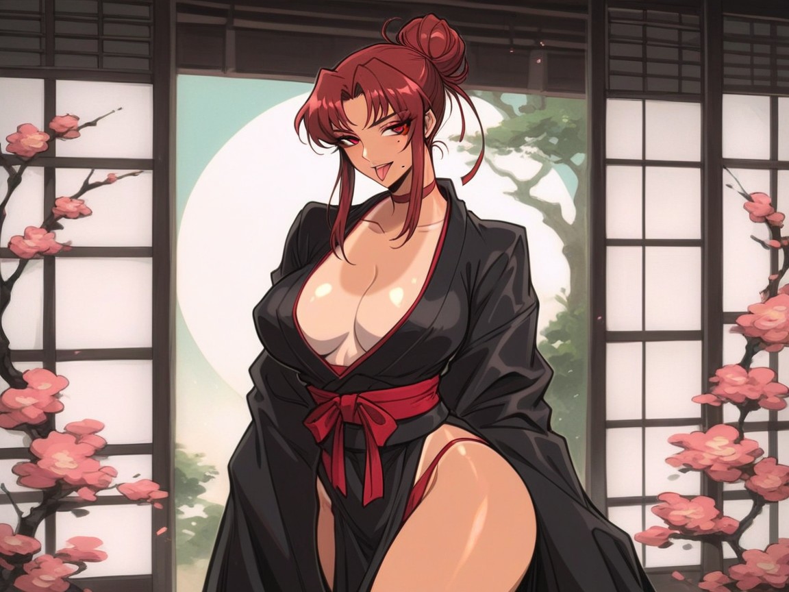 Wearing Red Ninja Clothes, Tight Hips, Bikini Tan Lines Hentai AI Porn