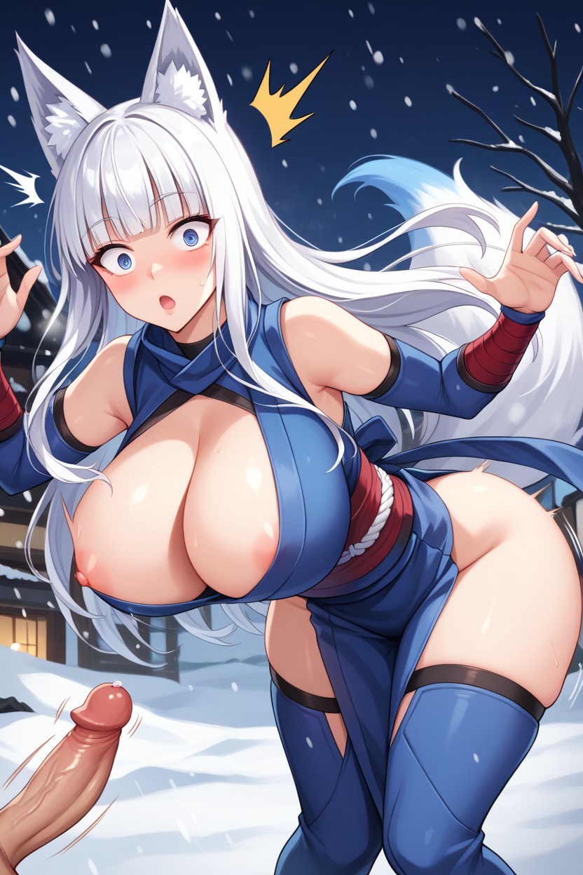 Nipple Slip, Side View, Shoked Hentai AI Porn