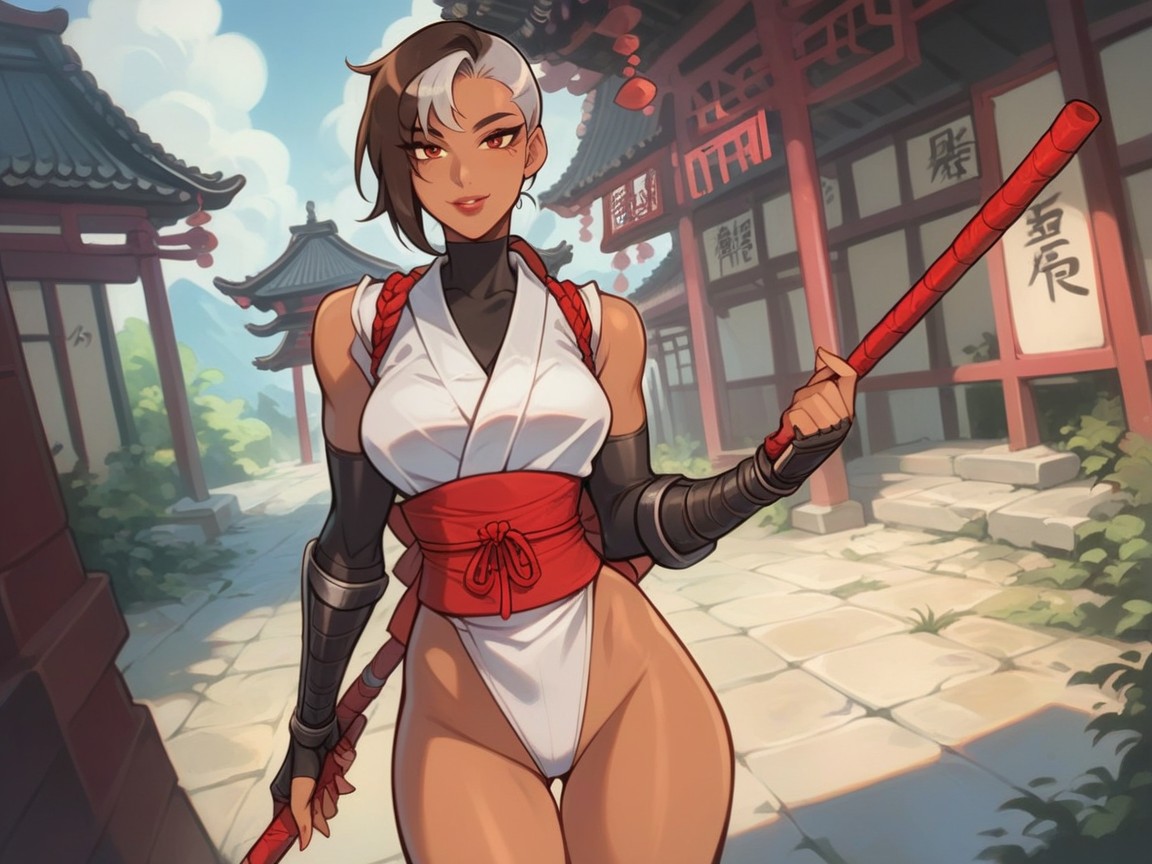 Rim Lighting, Silver Transparent Kimono, Spotlight On Woman Hentai AI Porn