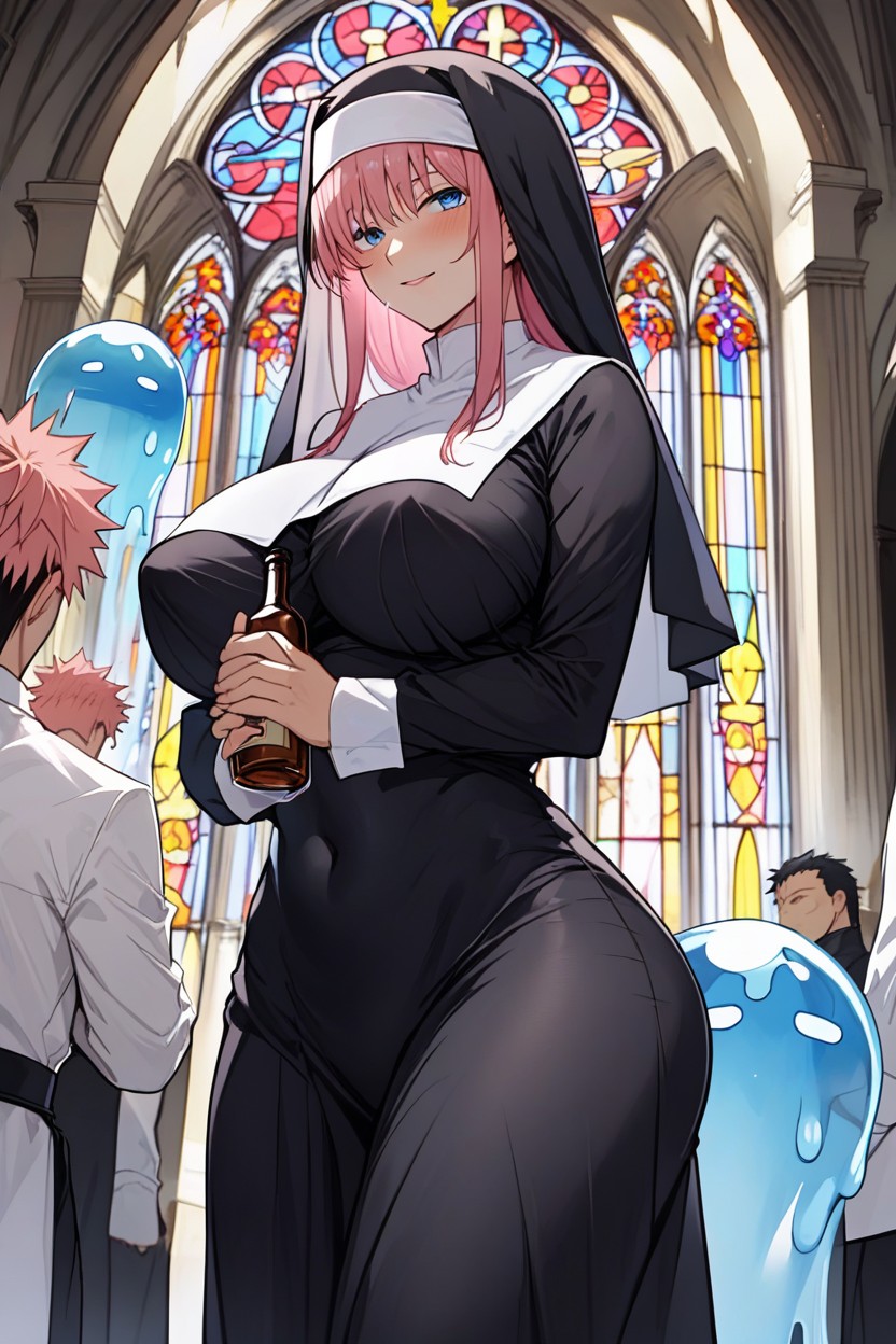 In Church, Nakano Ichika From Gotoubun No Hanayome, Standing Hentai AI Porn
