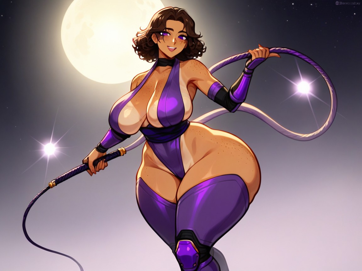 Rounded Wide Hips, Snake Jewelry, Snakes In Background AI Porn