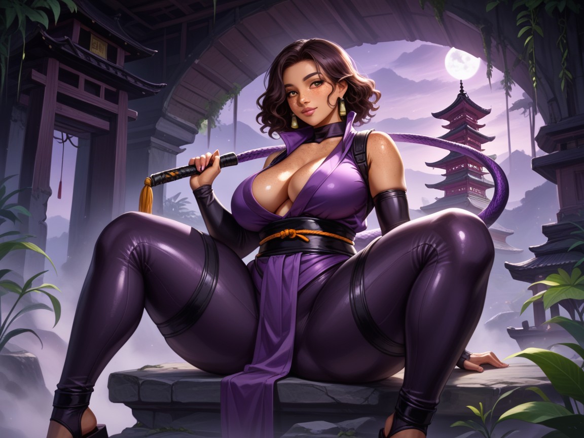Ninja, Soft Shadow Lighting, Extremely Large Ass Hentai AI Porn