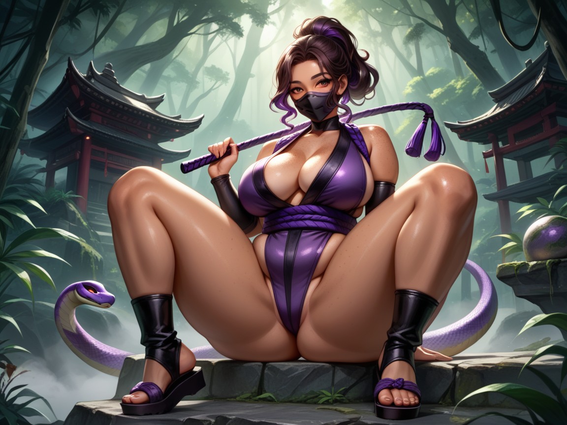 Thick Full Thighs, Matching Eyes, Wide Proportionate Waist Hentai AI Porn