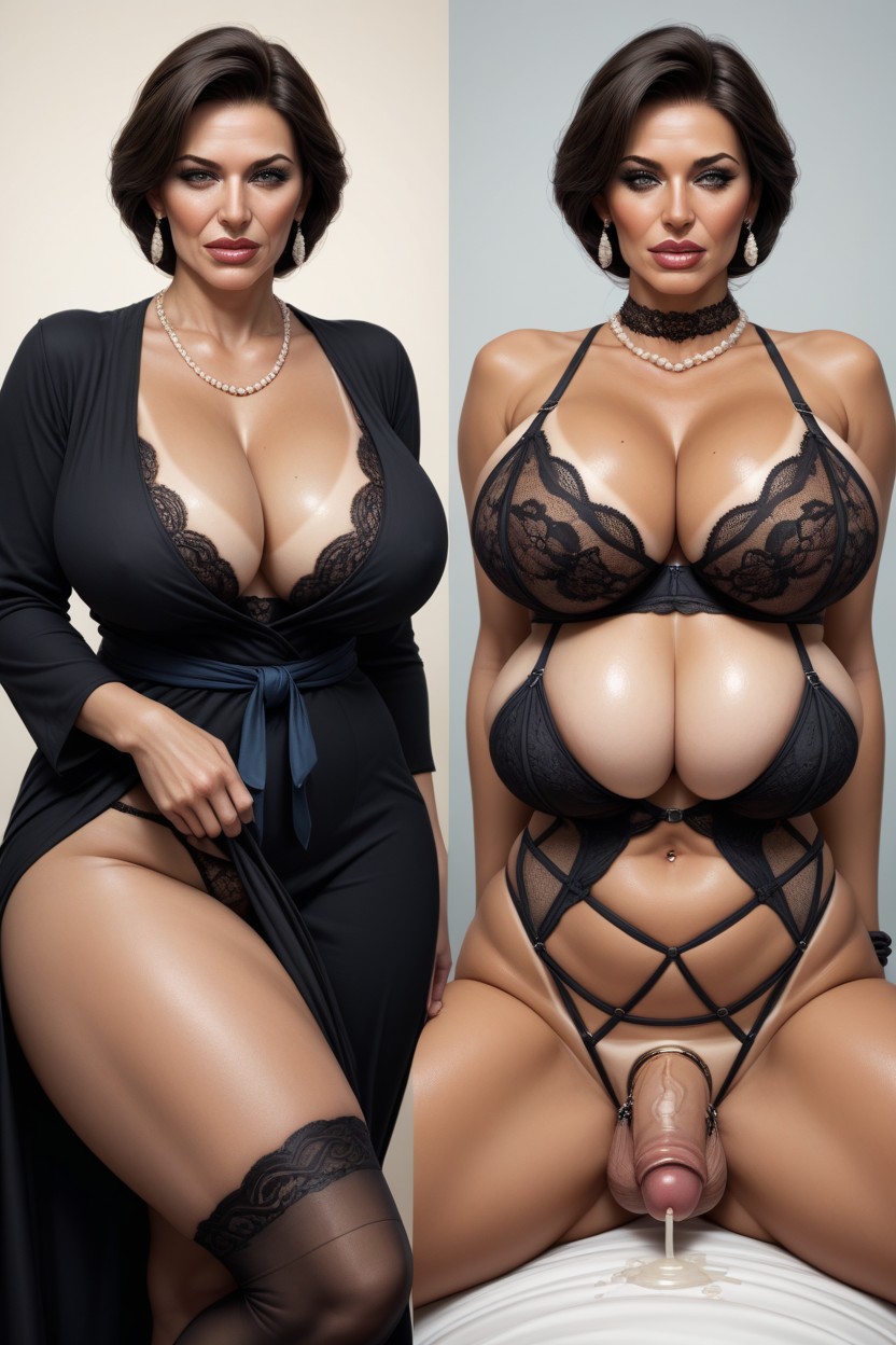 Thick Lips, Harem, Teasing Nipple AI Porn