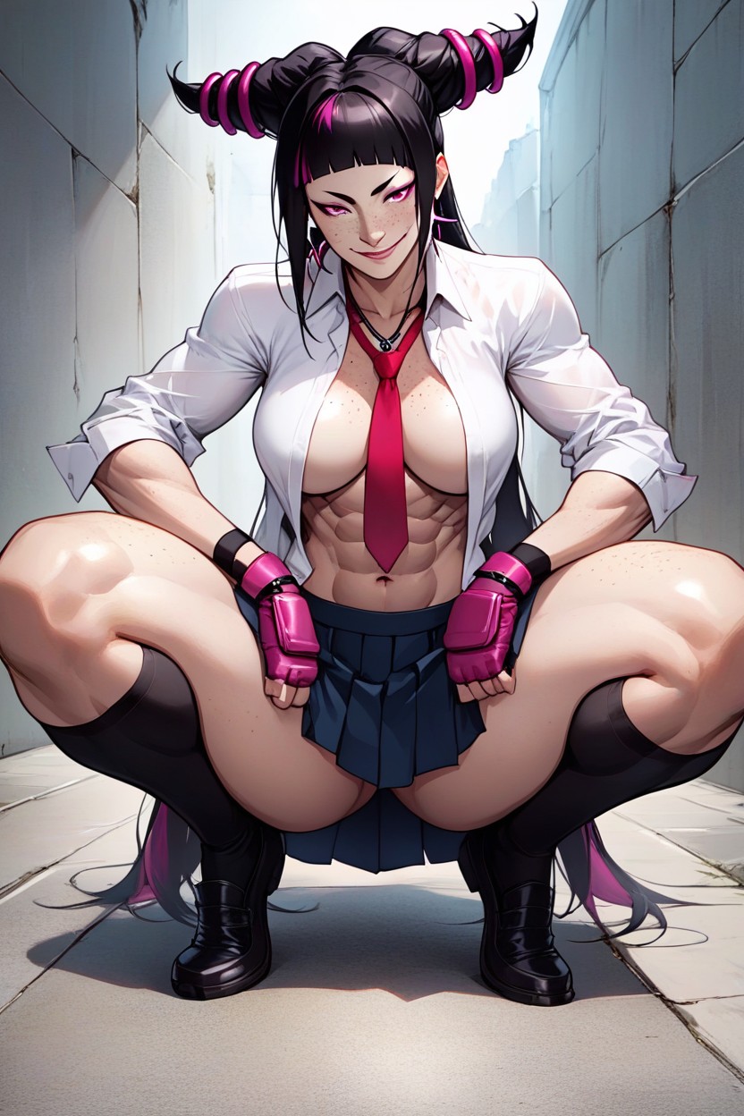 Eyes Half Closed, Medium Breasts, Earrings AI Porn